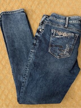 Silver Jeans Suki Straight Embroidered Back-Pocket Jeans